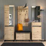 Επιπλο Εισοδου-Χωλ Arran P1 Og Artisan Oak/Μαυρο Ματτ Χρωμα 55x40x205εκ - Image 2
