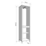 Επιπλο Εισοδου-Χωλ Arran P1 Og Artisan Oak/Μαυρο Ματτ Χρωμα 55x40x205εκ - Image 7
