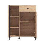 Επιπλο Εισοδου-Χωλ Laval 2k1f2v Artisan Oak-Μαυρο Χρωμα 87x40x110εκ - Image 4