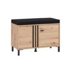 Επιπλο Εισοδου-Χωλ Laval Kom Artisan Oak-Μαυρο Χρωμα 80x40x52εκ