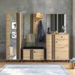 Επιπλο Εισοδου-Χωλ Laval Kom Artisan Oak-Μαυρο Χρωμα 80x40x52εκ - Image 2