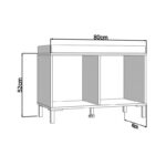 Επιπλο Εισοδου-Χωλ Laval Kom Artisan Oak-Μαυρο Χρωμα 80x40x52εκ - Image 5