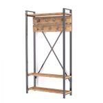Επιπλο Εισοδου HM8943.01 Natural Wood & Μαυρο 90x34x180 Εκ. - Image 2