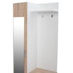 Επιπλο Εισοδου Με Καθρεπτη Janice HM2264 Sonama Λευκο 70x37x181 Εκ. - Image 5