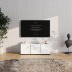 Επιπλο Τηλεορασης Argyll TV 115 3k3v Λευκο Χρωμα 116x40x41εκ - Image 2