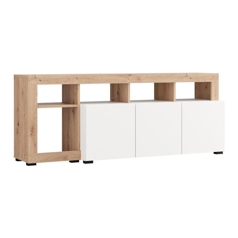 epiplo-tileorasis-argyll-tv-154-3k3v-op-leyko-me-artisan-oak-chroma-154x40x61ek1777543503 Επιπλο Τηλεορασης Argyll TV 154 3k3v Op Λευκο Με Artisan Oak Χρωμα 154x40x61εκ - Image 1