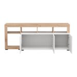 Επιπλο Τηλεορασης Argyll TV 154 3k3v Op Λευκο Με Artisan Oak Χρωμα 154x40x61εκ - Image 4