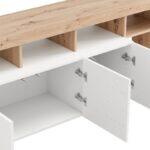Επιπλο Τηλεορασης Argyll TV 154 3k3v Op Λευκο Με Artisan Oak Χρωμα 154x40x61εκ - Image 6