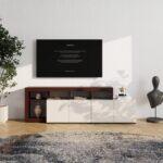 Επιπλο Τηλεορασης Argyll TV 192 4k2f Op Cashmere Με Dark Tailor Oak Χρωμα 193x40x61εκ - Image 2