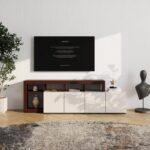 Επιπλο Τηλεορασης Argyll TV 192 4k4v Op Cashmere Με Dark Tailor Oak Χρωμα 192x40x61εκ - Image 2