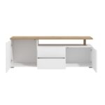 Επιπλο Τηλεορασης Aterno 154 3k2f2v Λευκο-Artisan Oak-Artisan Oak Foil Χρωμα 154x40x56εκ - Image 4