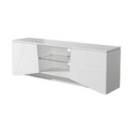 Επιπλο Τηλεορασης Cadiz Λευκη Λακα 168x39x57εκ