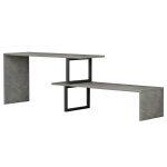 Επιπλο Τηλεορασης Επεκτ. Briggite HM8892.11 Μελαμινη Grey Stone Texture 160x30x45υεκ. - Image 5