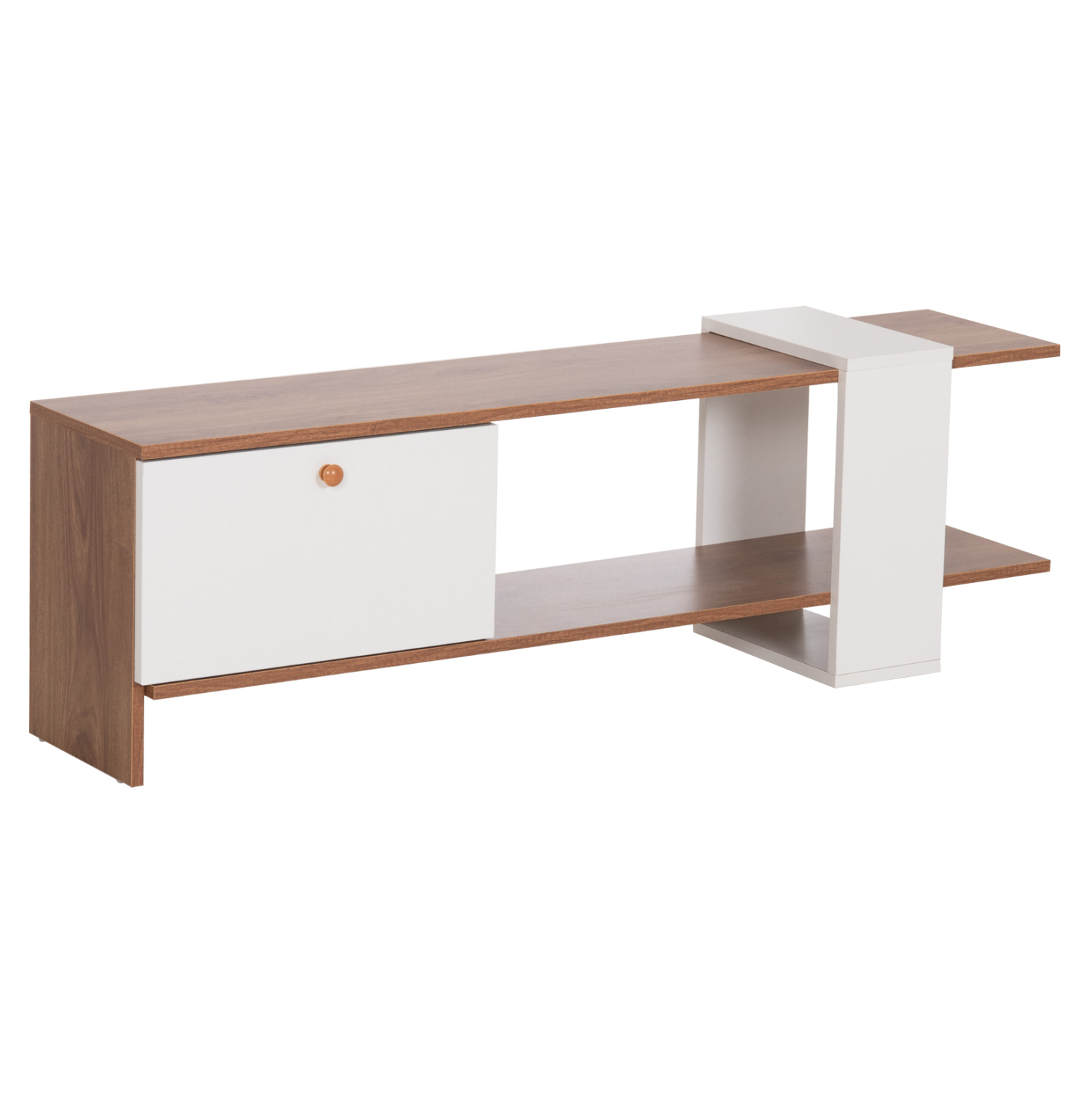 epiplo-tileorasis-fb9890011-melamini-se- Επιπλο Τηλεορασης Henriette HM8900.11 Μελαμινη Σε Φυσικο-Λευκο 120x25x37.5υεκ. - Image 1