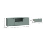 Επιπλο Τηλεορασης Firenze Sage Χρωμα 130x42x44εκ - Image 5