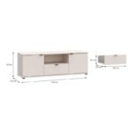Επιπλο Τηλεορασης Firenze Sand Χρωμα 130x42x44εκ - Image 5