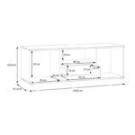 Επιπλο Τηλεορασης Firenze Sand Χρωμα 130x42x44εκ - Image 6