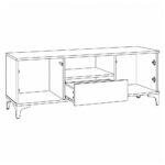 Επιπλο Τηλεορασης Fylliana Alicante Natural Canella Oak Χρωμα 160x40x51εκ - Image 8