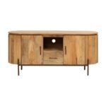 Επιπλο Τηλεορασης Fylliana Bhopal Golden Brownχρωμα 135x40x60εκ - Image 2