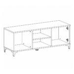 Επιπλο Τηλεορασης Fylliana Lumina 138 2v Tobacco Χρωμα 138x50x40εκ - Image 7