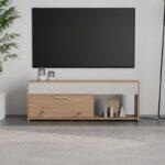 Επιπλο Τηλεορασης Grosseto TV 122 Artisan Oak-Cashmere 122x33x44εκ - Image 2