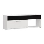Επιπλο Τηλεορασης Grosseto TV 122 Λευκο-Μαυρο Oak 122x33x44εκ