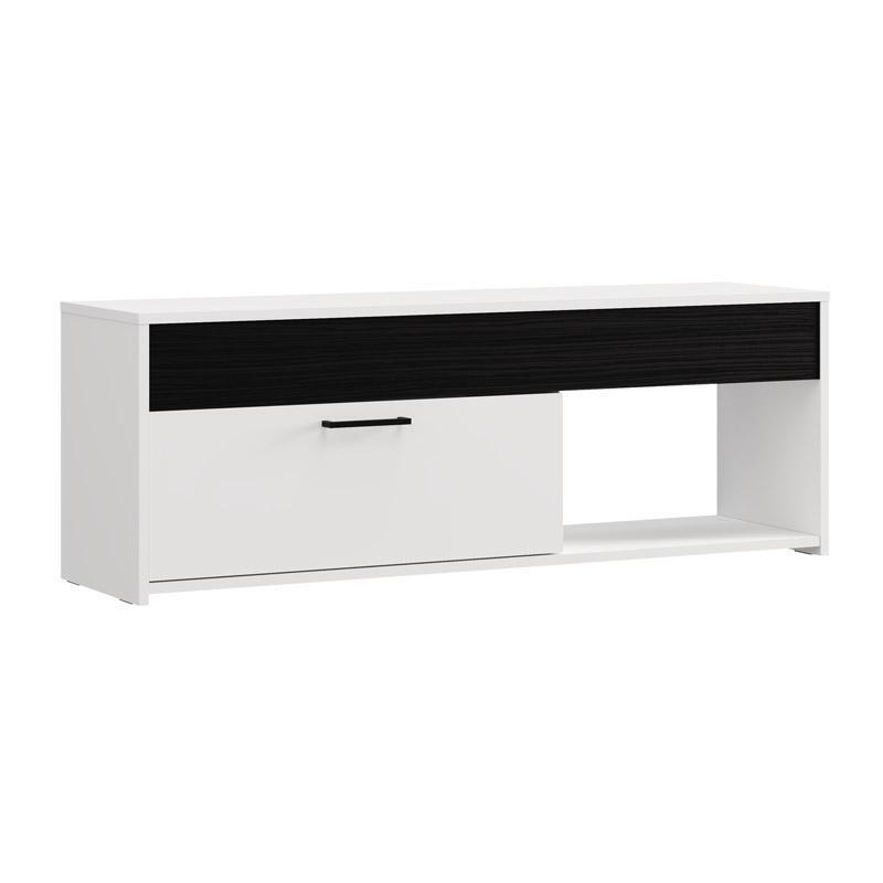 epiplo-tileorasis-grosseto-tv-122-leyko-mayro-oak-122x33x44ek1776671702 Επιπλο Τηλεορασης Grosseto TV 122 Λευκο-Μαυρο Oak 122x33x44εκ - Image 1
