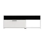 Επιπλο Τηλεορασης Grosseto TV 122 Λευκο-Μαυρο Oak 122x33x44εκ - Image 3