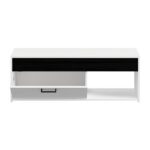 Επιπλο Τηλεορασης Grosseto TV 122 Λευκο-Μαυρο Oak 122x33x44εκ - Image 4