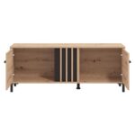 Επιπλο Τηλεορασης Laval 131 2k2v Artisan Οακ/Μαυρο 132x40x52εκ - Image 5