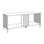Επιπλο Τηλεορασης Laval 131 2k2v Artisan Οακ/Μαυρο 132x40x52εκ - Image 7