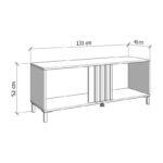 Επιπλο Τηλεορασης Laval 131 2k2v Artisan Οακ/Μαυρο 132x40x52εκ - Image 8