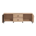 Επιπλο Τηλεορασης Laval 157 3k2f2v Artisan Οακ/Μαυρο 157x40x52εκ - Image 5