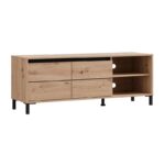 Επιπλο Τηλεορασης Marron TV 138 3k2v Artisan-Μαυρο 138x40x52εκ