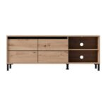 Επιπλο Τηλεορασης Marron TV 138 3k2v Artisan-Μαυρο 138x40x52εκ - Image 3