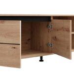 Επιπλο Τηλεορασης Marron TV 138 3k2v Artisan-Μαυρο 138x40x52εκ - Image 5