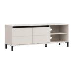 Επιπλο Τηλεορασης Marron TV 138 3k2v Cashmere-Μαυρο Ματ 138x40x52εκ