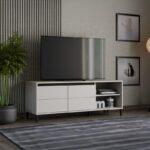 Επιπλο Τηλεορασης Marron TV 138 3k2v Cashmere-Μαυρο Ματ 138x40x52εκ - Image 2