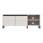 Επιπλο Τηλεορασης Marron TV 138 3k2v Cashmere-Μαυρο Ματ 138x40x52εκ - Image 3