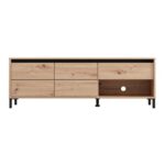 Επιπλο Τηλεορασης Marron TV 150 3k1f2v Artisan-Μαυρο Ματ 151x40x52εκ - Image 3