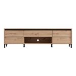 Επιπλο Τηλεορασης Marron TV 183 3k1f2v Artisan-Μαυρο Ματ 183x40x52εκ - Image 3