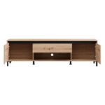 Επιπλο Τηλεορασης Marron TV 183 3k1f2v Artisan-Μαυρο Ματ 183x40x52εκ - Image 4