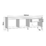 Επιπλο Τηλεορασης Marron TV 183 3k1f2v Artisan-Μαυρο Ματ 183x40x52εκ - Image 6