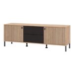 Επιπλο Τηλεορασης Mayenne 157 3k2f2v Artisan Oak-Μαυρο Mat 157x40x55εκ - Image 5