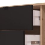 Επιπλο Τηλεορασης Mayenne 208 4k2f3v Artisan Oak-Μαυρο Mat 208x40x55εκ - Image 6