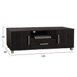 Επιπλο Τηλεορασης Macie Μελαμινης HM2203.01 Zebrano 120x40x39y Εκ. - Image 3