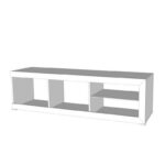 Επιπλο Τηλεορασης Remo Γκρι Concrete / Λευκη Λακα 162x41x43εκ - Image 5