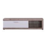Επιπλο Τηλεορασης Remo Grey Oak / Λευκη Λακα 162x41x43εκ - Image 3