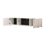 Επιπλο Τηλεορασης Rex Λευκο / Λευκη Λακα 170x41x41εκ - Image 4