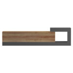 Επιπλο Τηλεορασης Τοιχου Essenza HM18372.13 Μελαμινη Oak/Γκρι 150x29.6x38.6υεκ. - Image 3